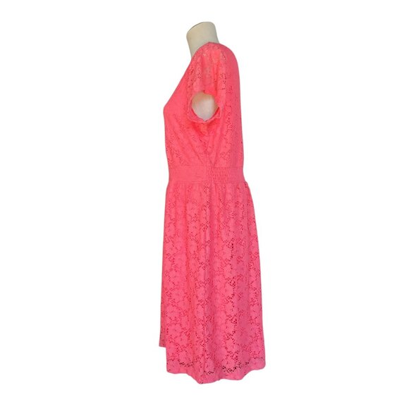 Isaac Mizrahi Live! Dress Short Sleeve Salmon Women's Woman's Size Large - Picture 5 of 8